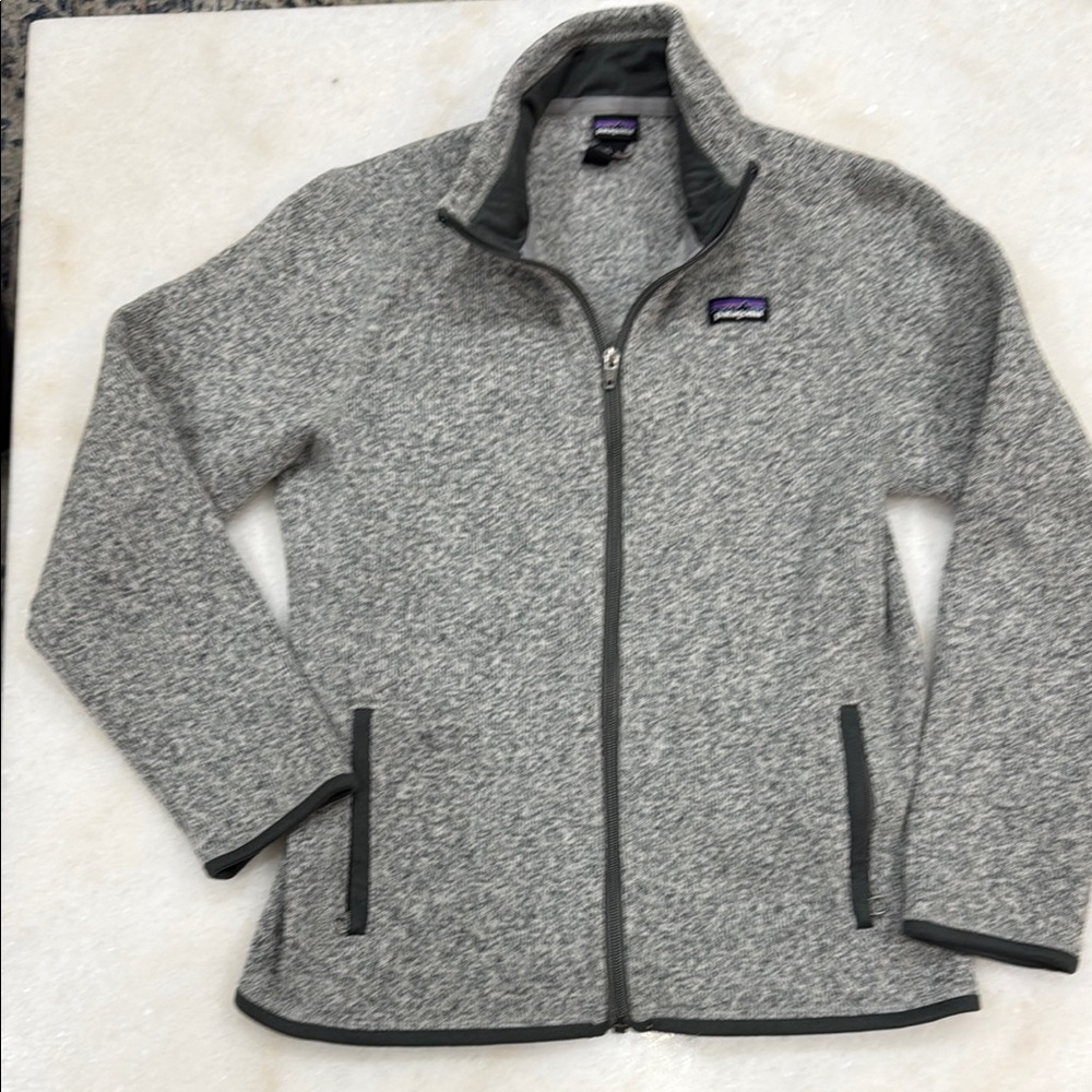 Patagonia Heather Gray Zip-Up Fleece